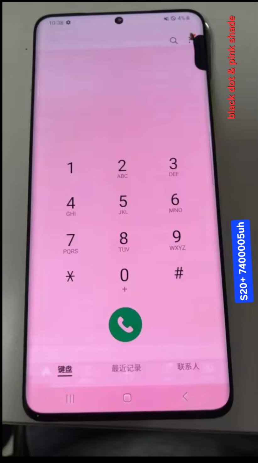 S20+ Screen (original dot & pink shade)